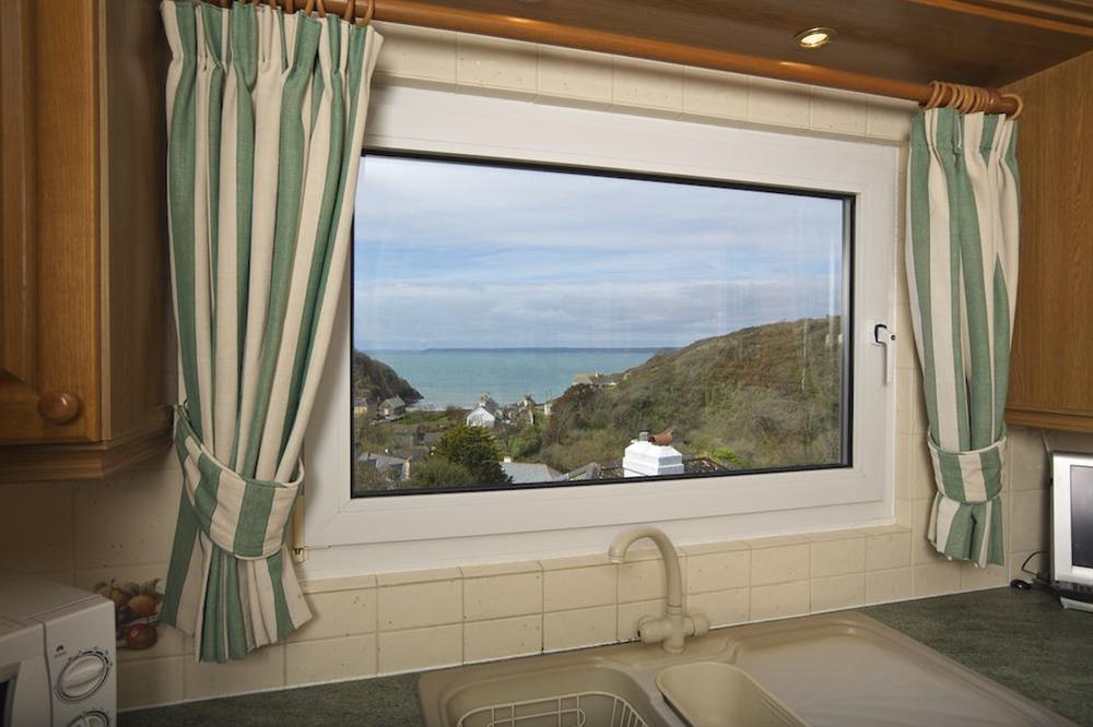 View from the kitchen at The Bolt Hole in Hope Cove, Nr Kingsbridge