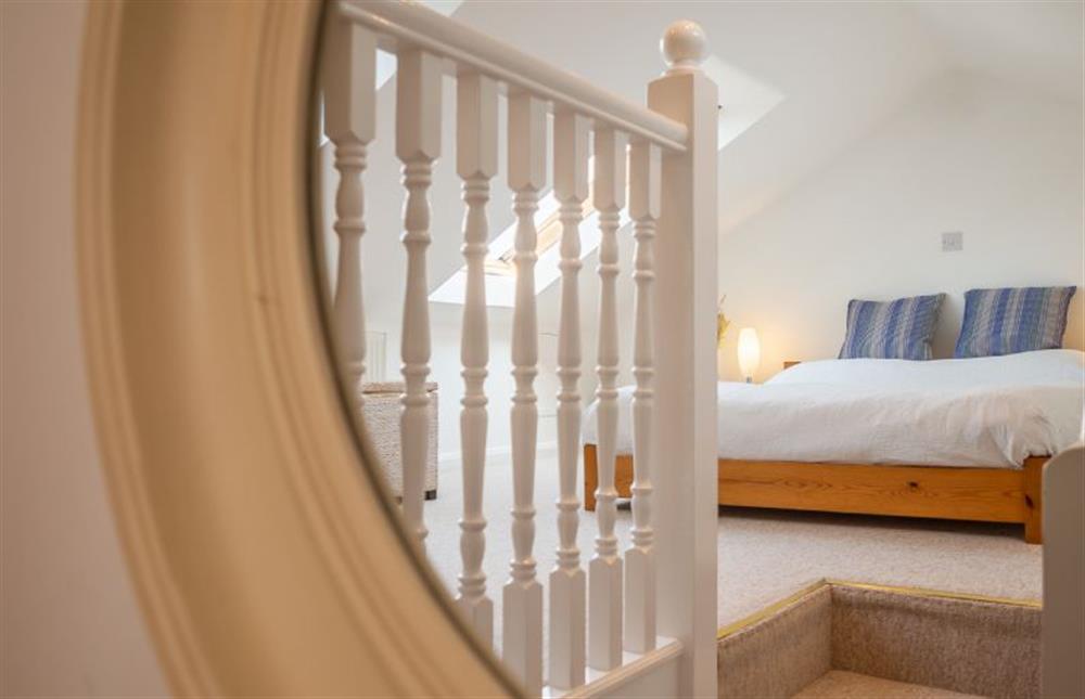 Bedroom 1 with standard double bed at The Bolthole, Aldeburgh