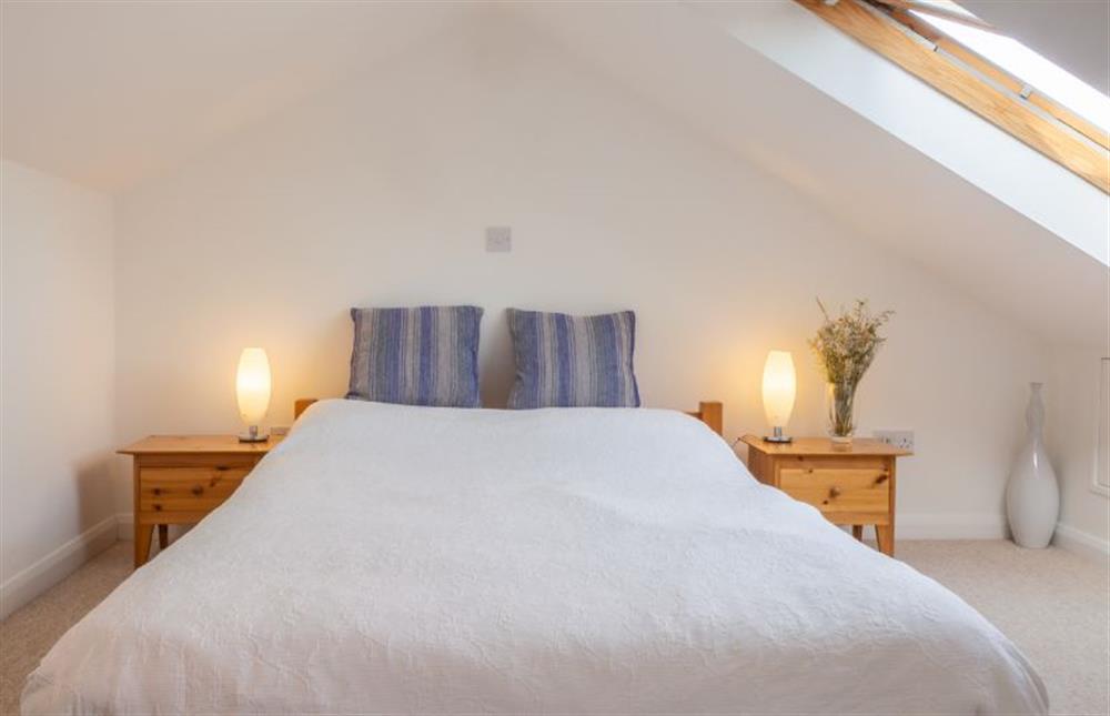 Double bed with bedside tables  at The Bolthole, Aldeburgh