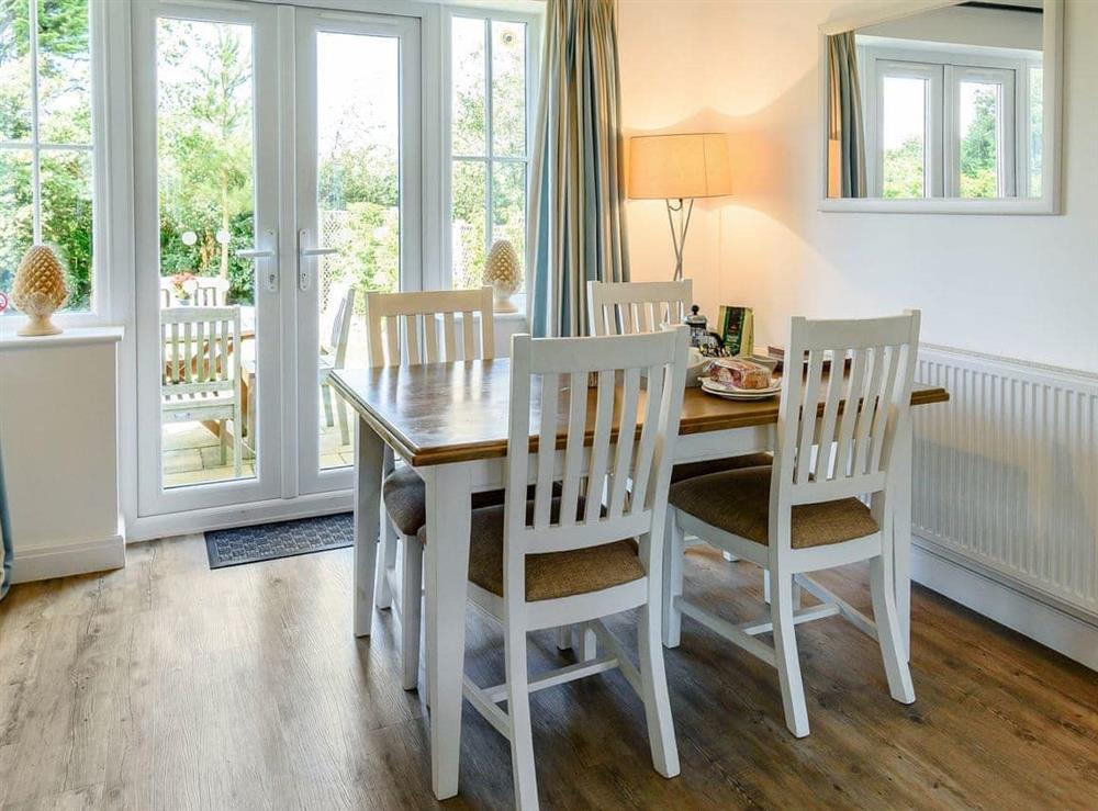 Light and airy dining area at The Bolthole in Hunmanby Gap, near Filey, North Yorkshire