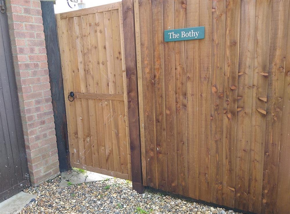 Entrance gate at The Bothy in Great Hockham, near Thetford, Norfolk