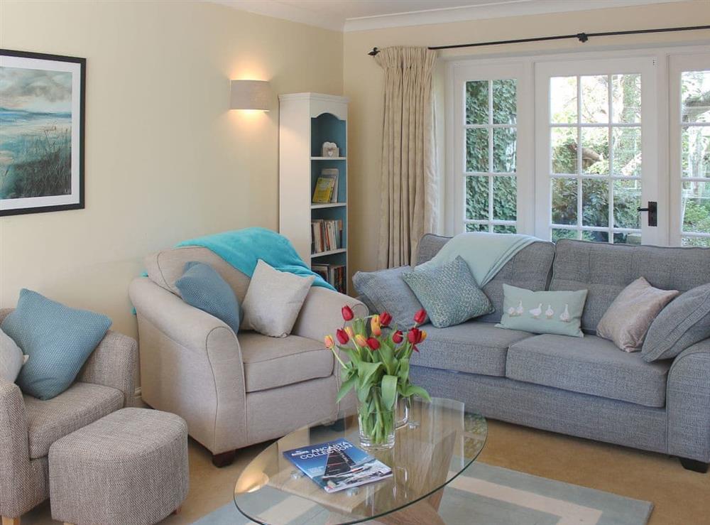 Comfortable living room at The Bothy in Lymington, Hampshire