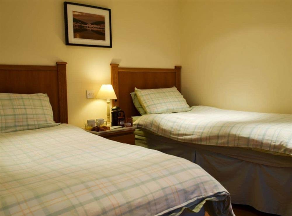 Twin bedroom at The Bothy in Muckhart, near Gleneagles, Clackmannanshire