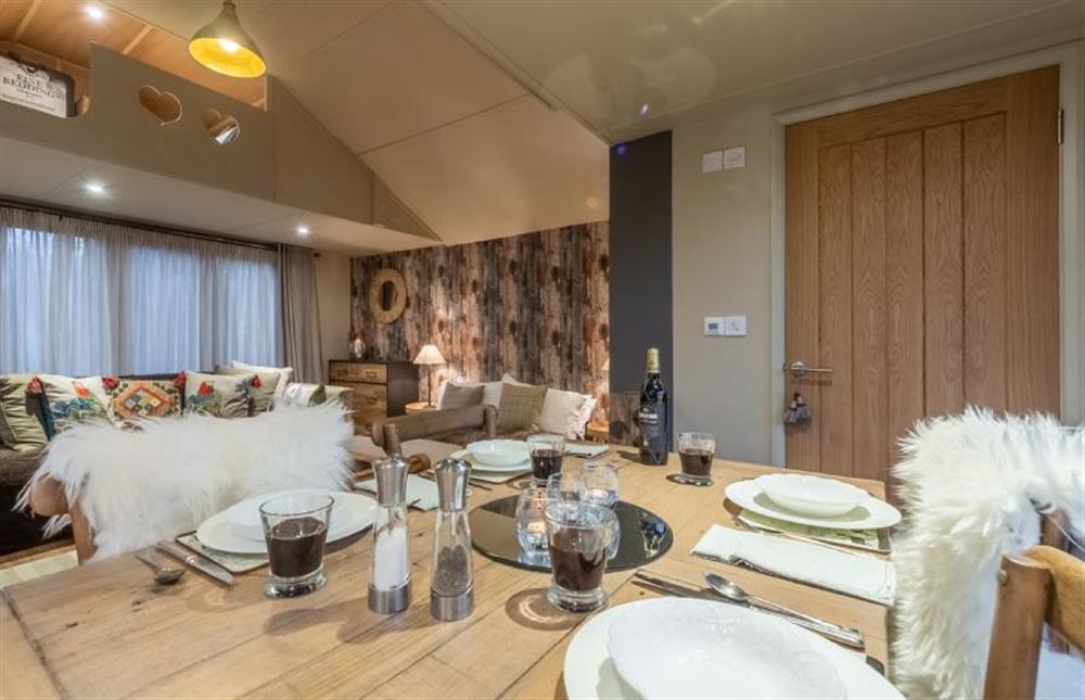 The open-plan, living, sleeping and dining area at The Bothy, Ringstead near Hunstanton