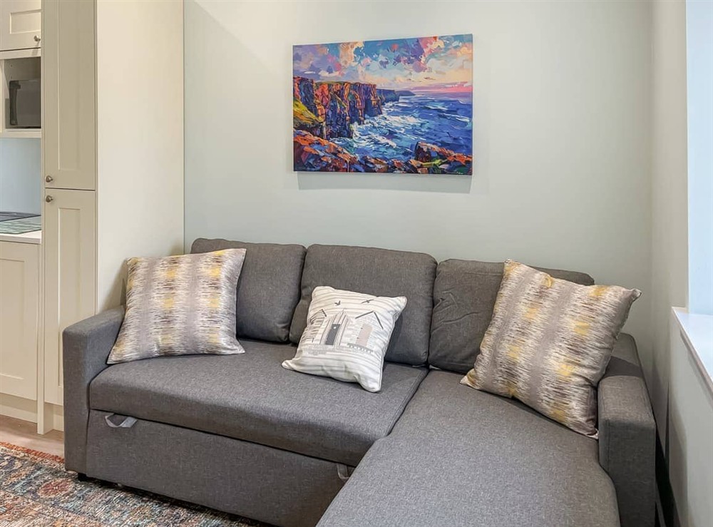 Open plan living space at The Bothy in St Abbs Head, Berwickshire