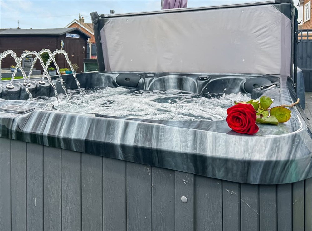 Hot tub at The Bradgate Escape in Anstey, Leicestershire