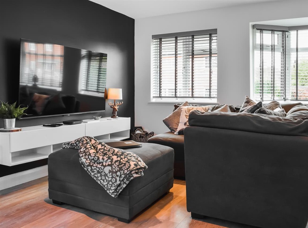 Open plan living space at The Bradgate Escape in Anstey, Leicestershire