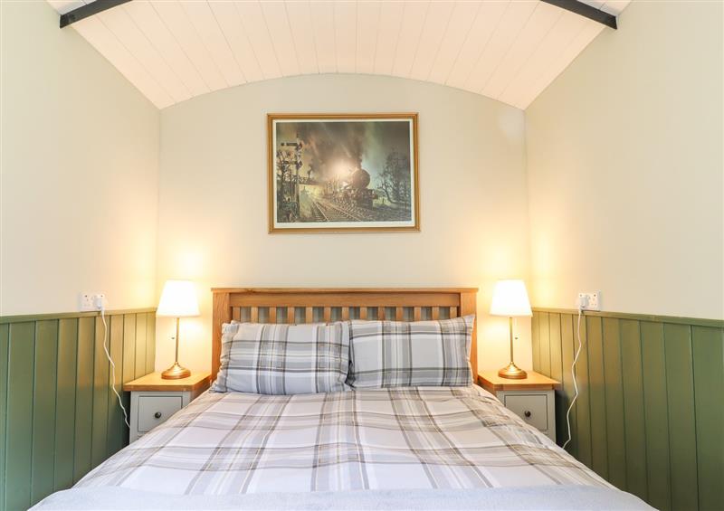 One of the bedrooms at The Brake Wagon at High Barn Heritage, Greenstead Green near Halstead