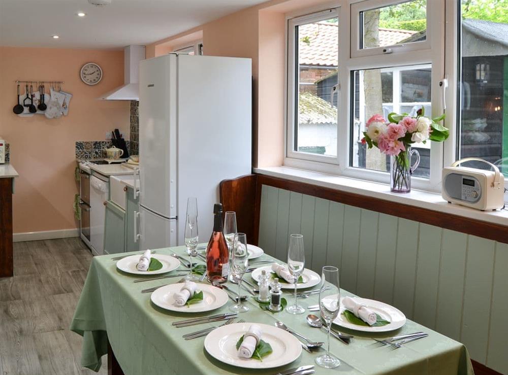 Kitchen with dining area at The Brambles in Horning, near Norwich , Norfolk