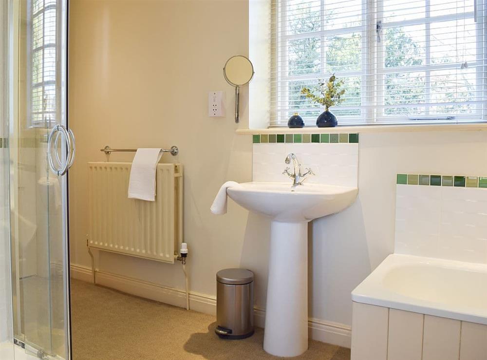En-suite at The Brew House in Staunton Harold, Leicestershire