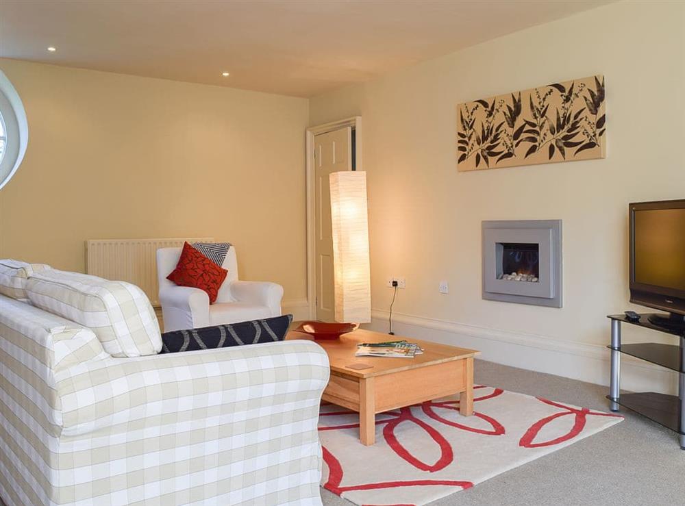 Open plan living space at The Brew House in Staunton Harold, Leicestershire