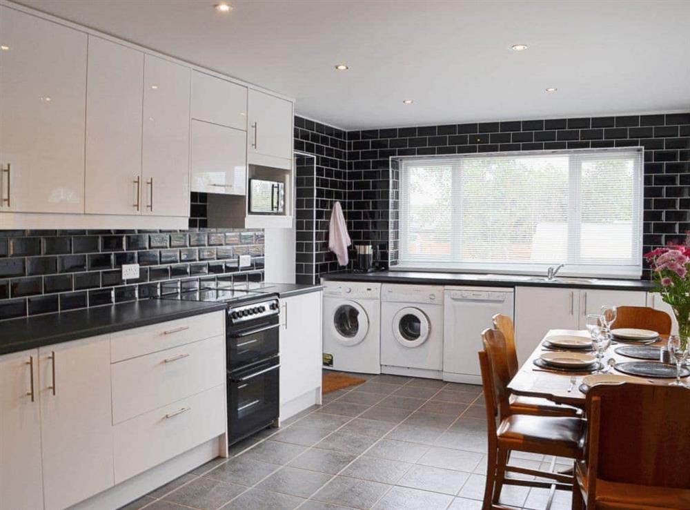 Contemporary tiling and lovely fitted kitchen units housing modern appliances at The Briar Rose in Shiney Row, near Houghton-le-Spring, Tyne and Wear