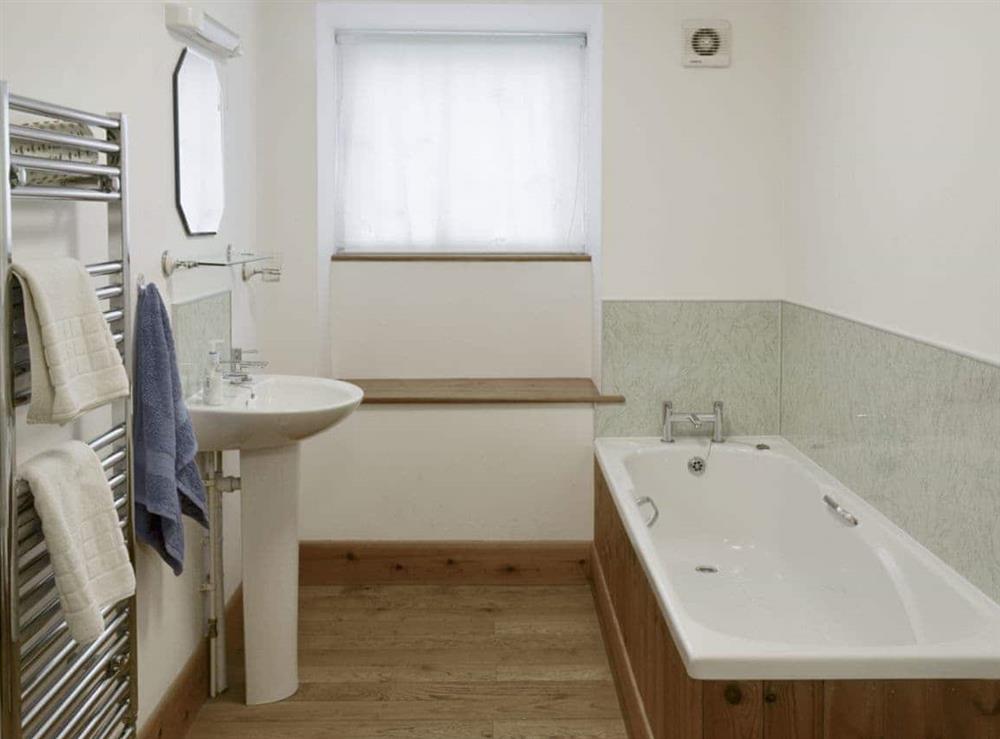 Bathroom with bath and separate shower cubicle at The Bridles  in Lincolnshire Wolds, near Market Rasen, Great Britain