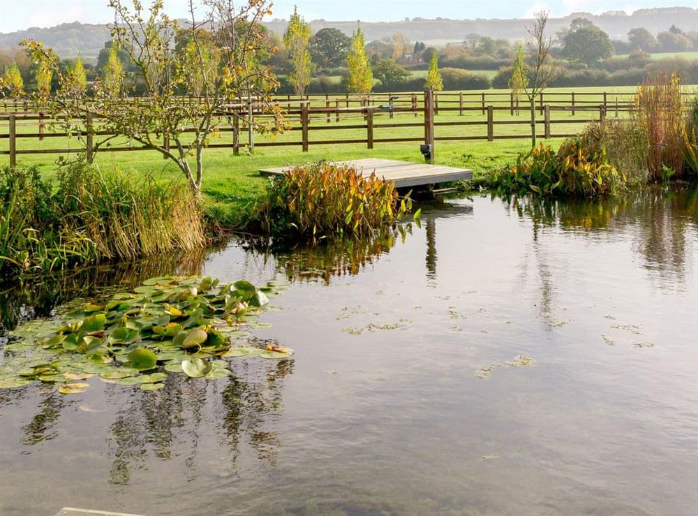 Shared decked pond area (photo 3) at The Bull Pen 1 in Thornhill, near Royal Wootton Bassett, Wiltshire