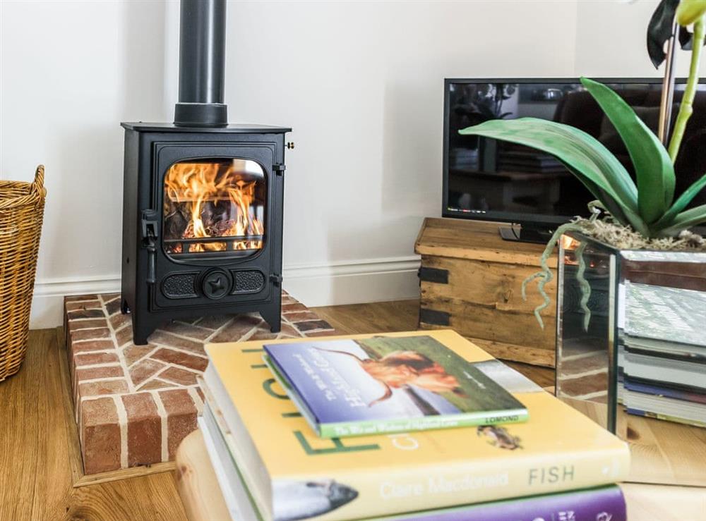 Wood burning stove at The Bull Pen in Lawford, Essex, England