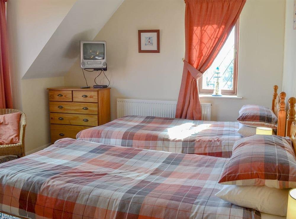 Twin bedroom at The Bungalow in Lebberston, near Filey, North Yorkshire