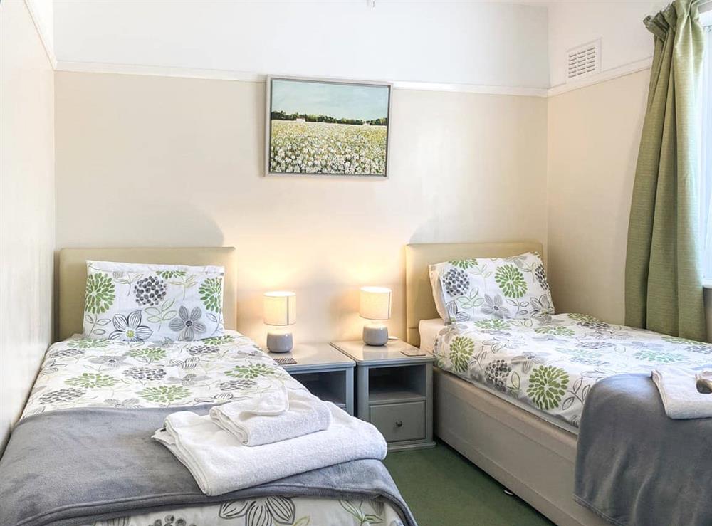 Twin bedroom at The Bungalow in Sheringham, Norfolk