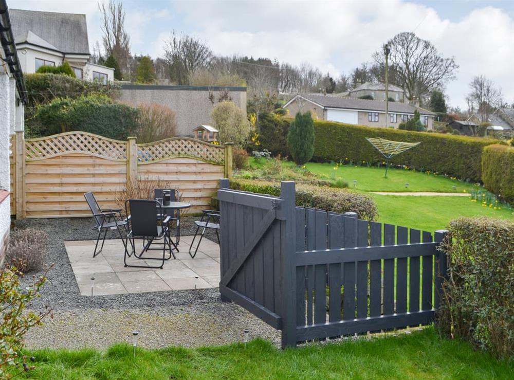 Outdoor area at The Bungalow in Thropton, near Rothbury, Northumberland