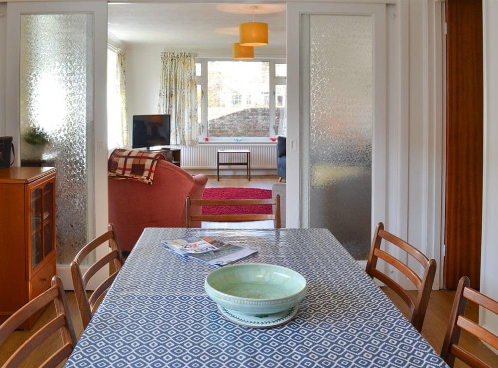 Dining area at The Bungalow in Topsham, Devon