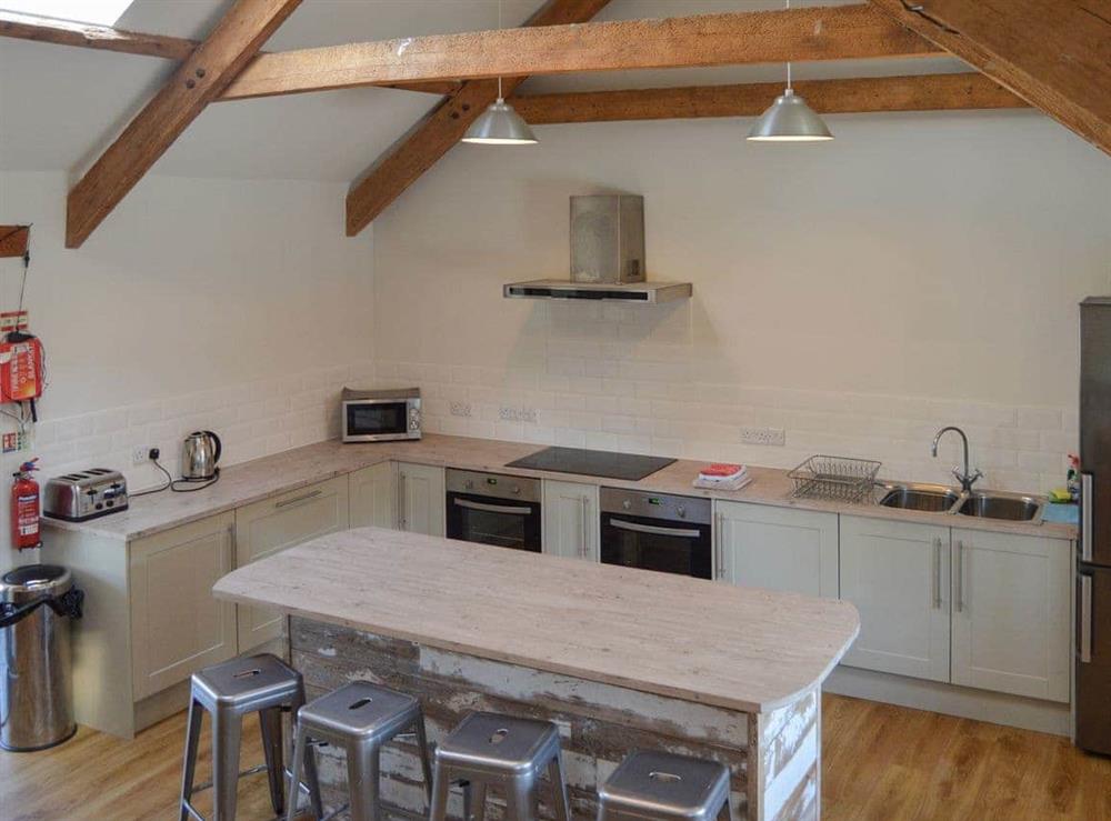 Kitchen area at The Bunkhouse at Morfa Farm in Llanrhystud, Ceredigion, Dyfed