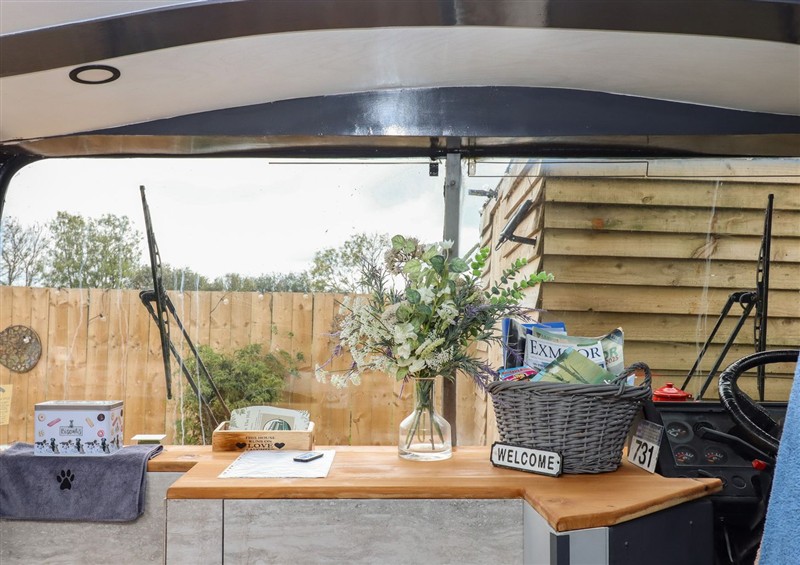 Kitchen at The Bus on the Hill, Huntsham near Bampton