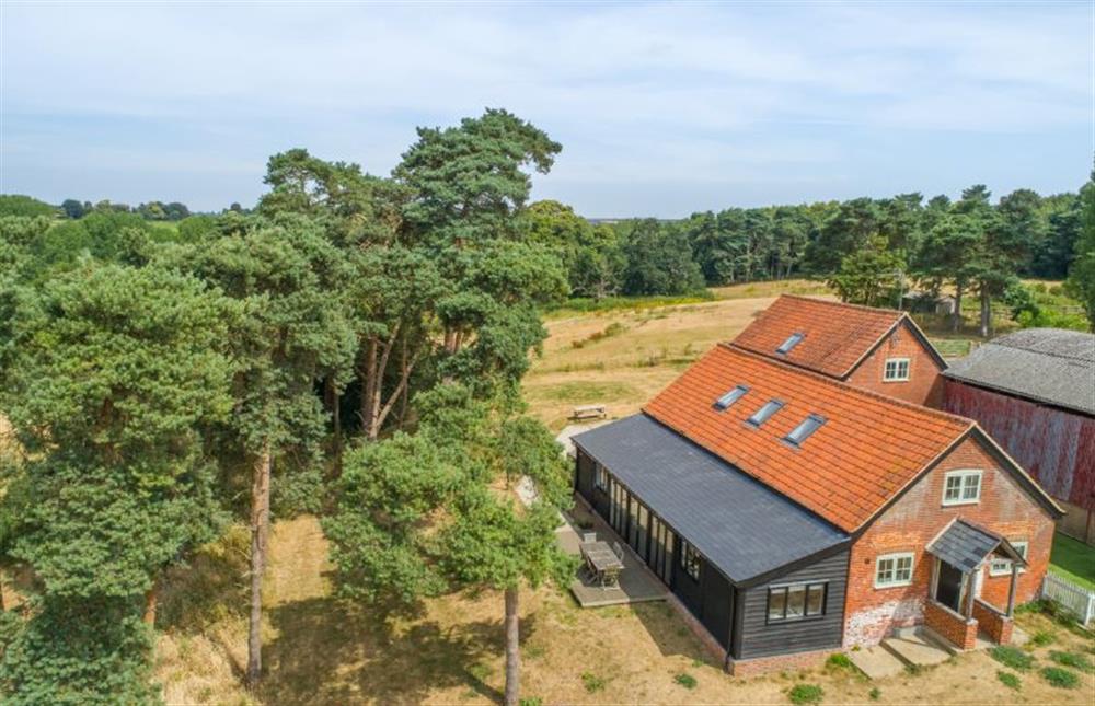 View from the sky showing the idyllic countryside this property is set within at The Buttery, Freston