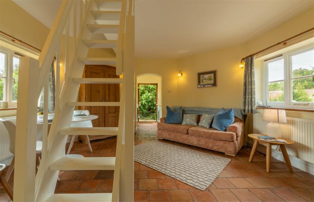 Ground Floor: Ladder-style stairs lead to the first floor at The Buttery, Honingham near Norwich