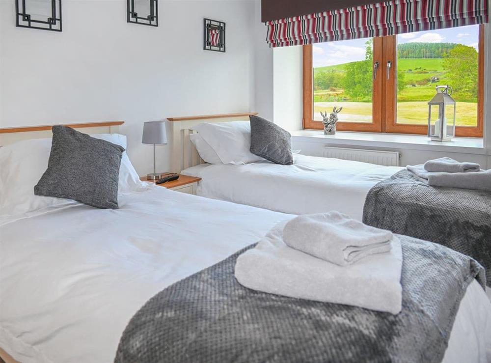 Twin bedroom at The Byre @ Camp Douglas in Castle Douglas, Kirkcudbrightshire