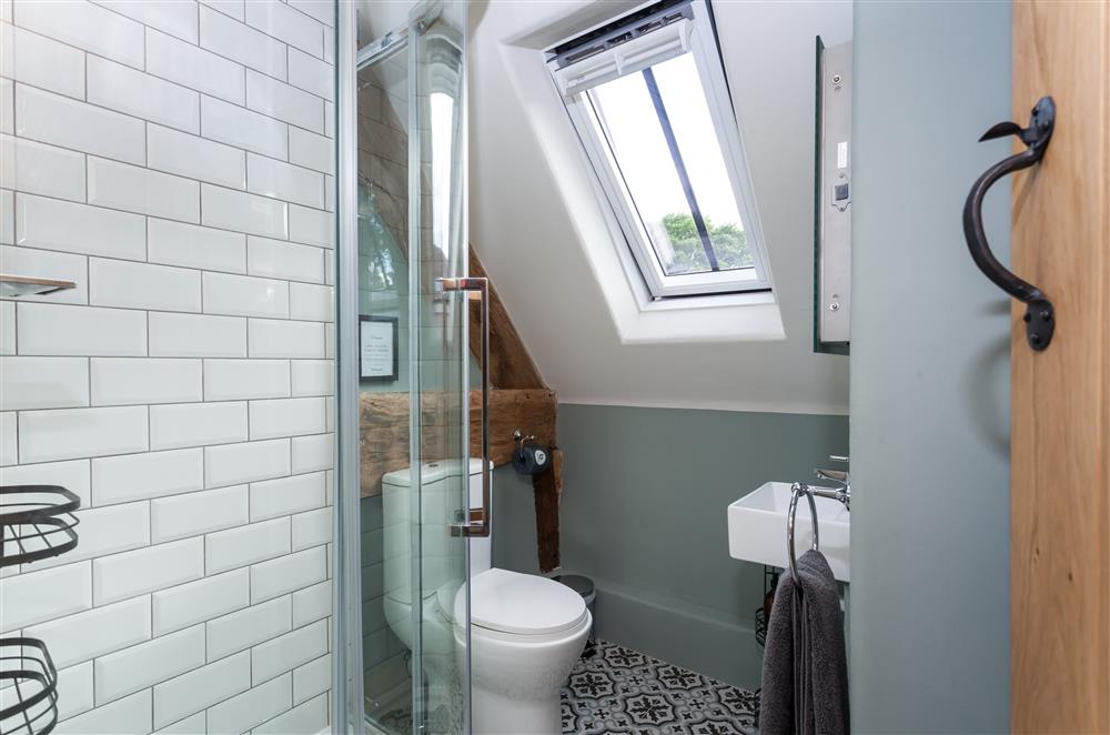Bedroom one’s en-suite shower room is bathed in natural light at The Byre, Bridgnorth