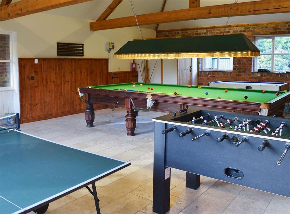 Games room at The Byre in Brigham, E. Yorks., North Humberside