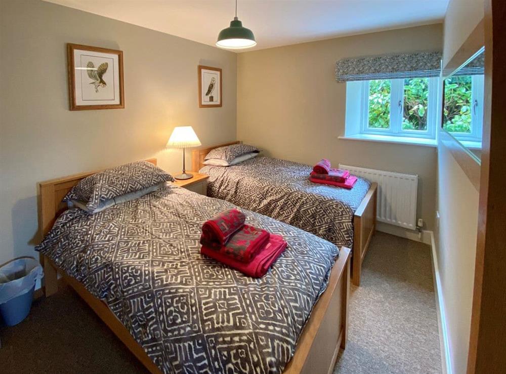 Twin bedroom at The Byre in Chatton, near Alnwick, Northumberland