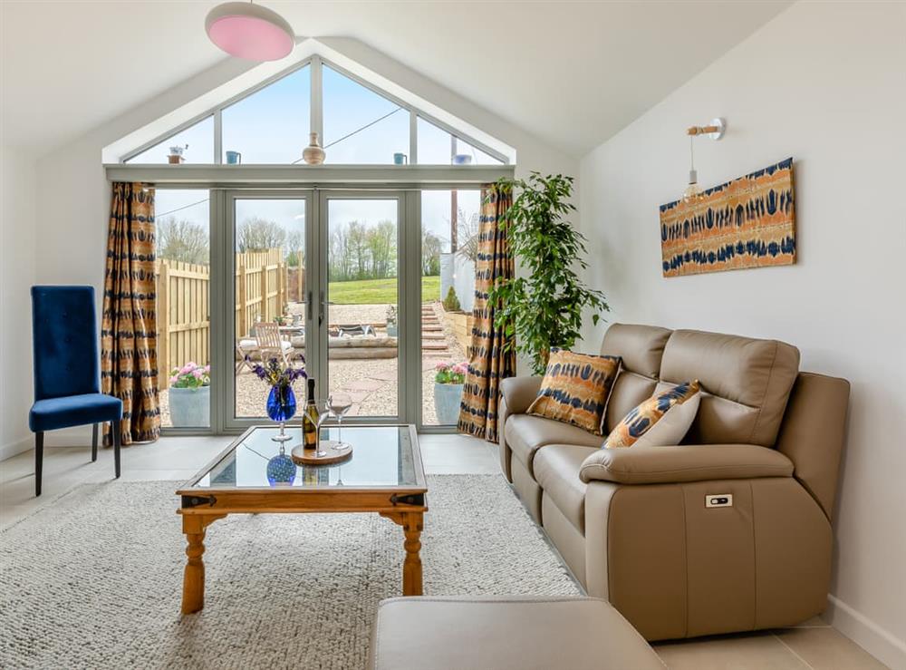 Living area at The Byre in Churchstanton, near Taunton, Somerset