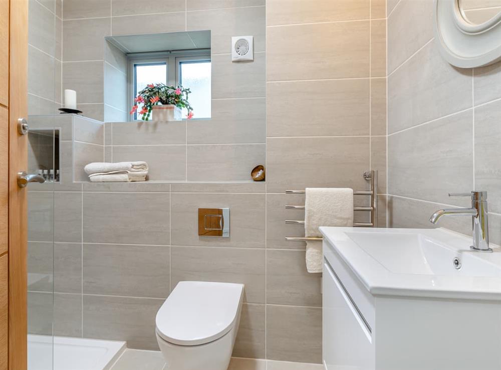 Shower room at The Byre in Churchstanton, near Taunton, Somerset