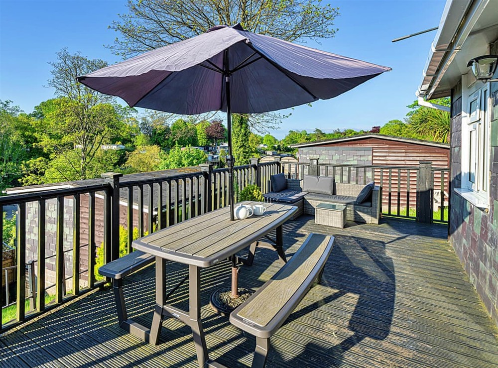 Sitting-out-area at The Byre House in Caernarfon, Gwynedd