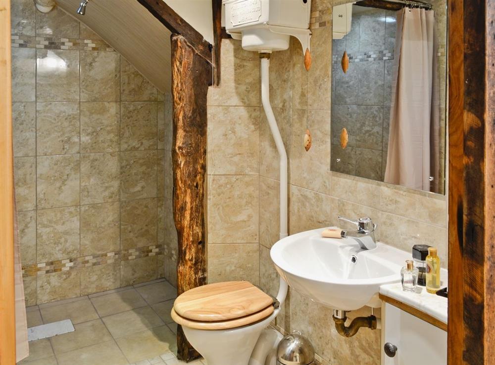 Shower room at The Byre in Penycae, near Wrexham, Great Britain