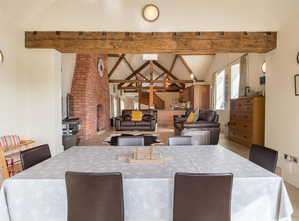 Open plan living space at The Byre in Sandsend, North Yorkshire