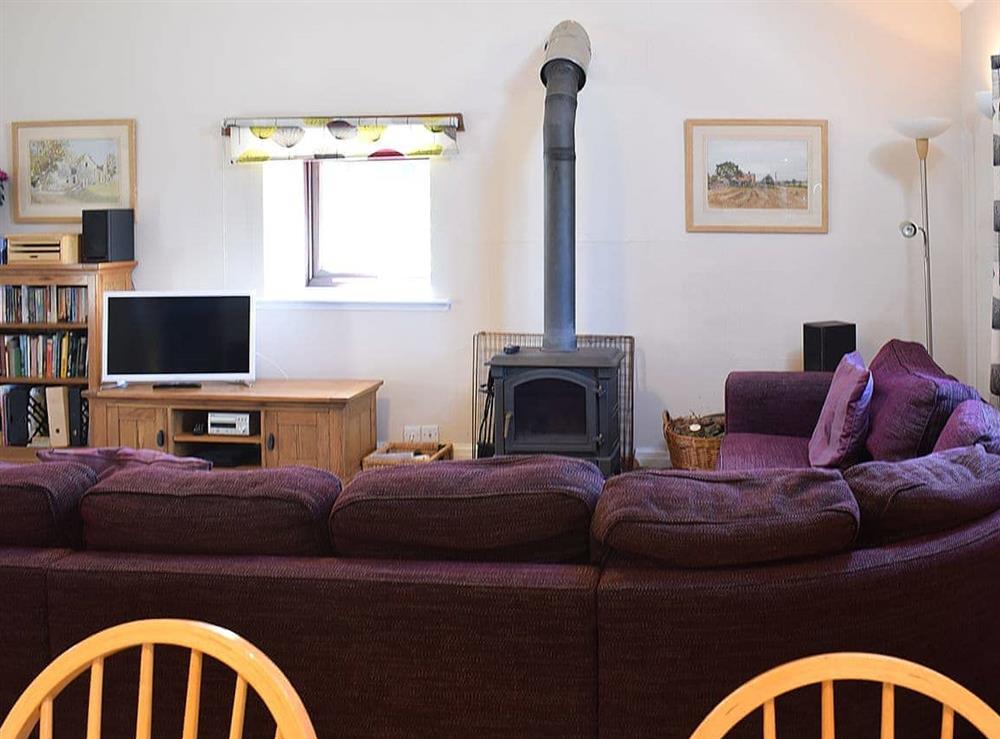 Cosy living area at The Byre in Westerdale, near Castleton, North Yorkshire