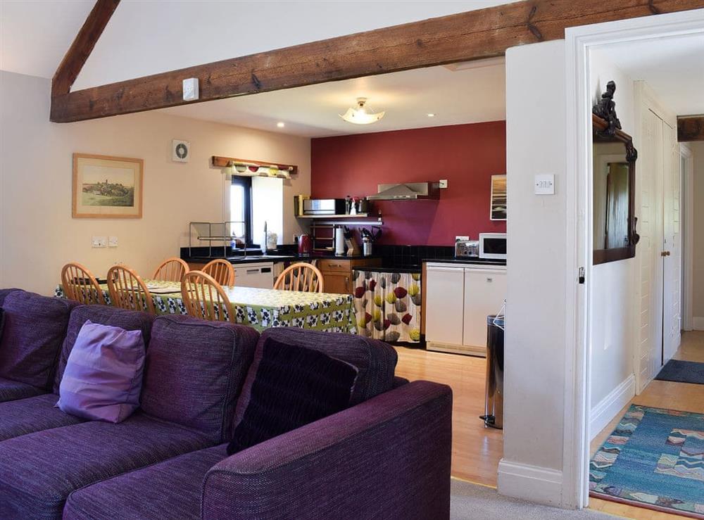 Spacious open plan living area at The Byre in Westerdale, near Castleton, North Yorkshire