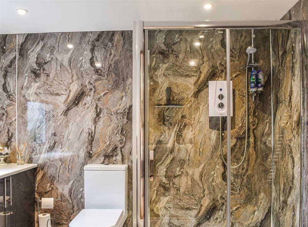Shower room at The Cabin in Broadstone, Dorset