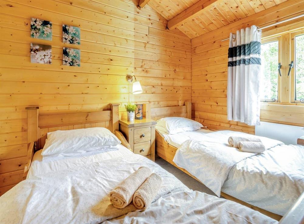 Twin bedroom at The Cabin Cefn Mawr in Cefn Mawr, near Newtown, Powys