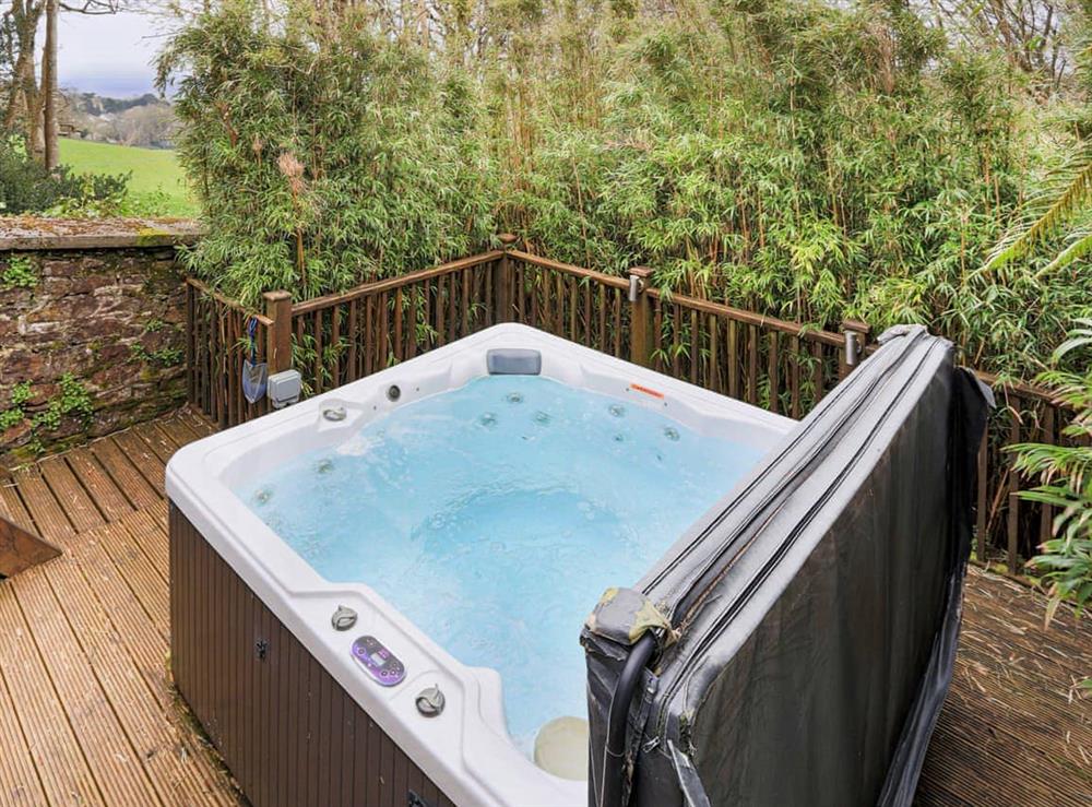 Hot tub at The Cabin in Penzance, Cornwall