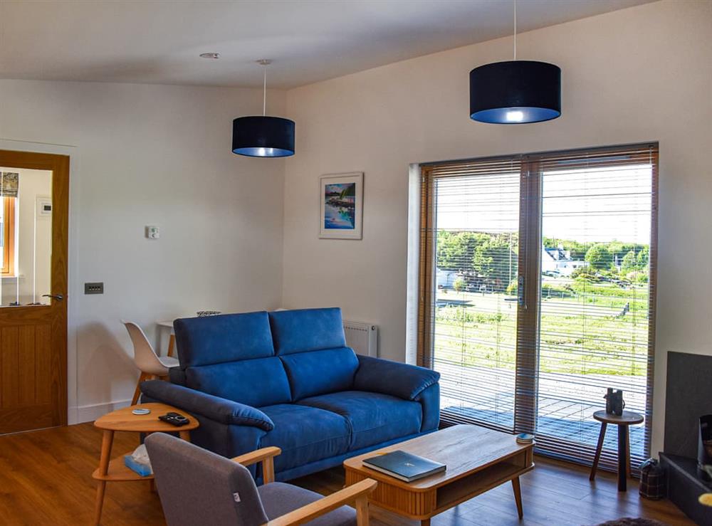 Living area at The Cabin in Portree, Isle Of Skye