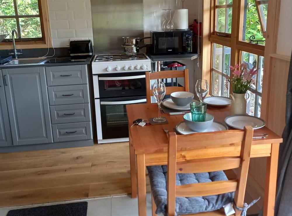 Kitchen/diner at The Cabin in Sandwich, Kent