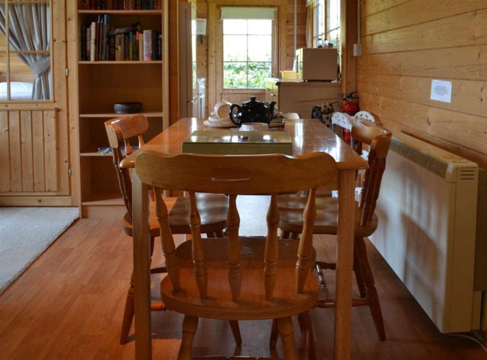 Dining area at The Cabin in Scarning, near Dereham, Norfolk