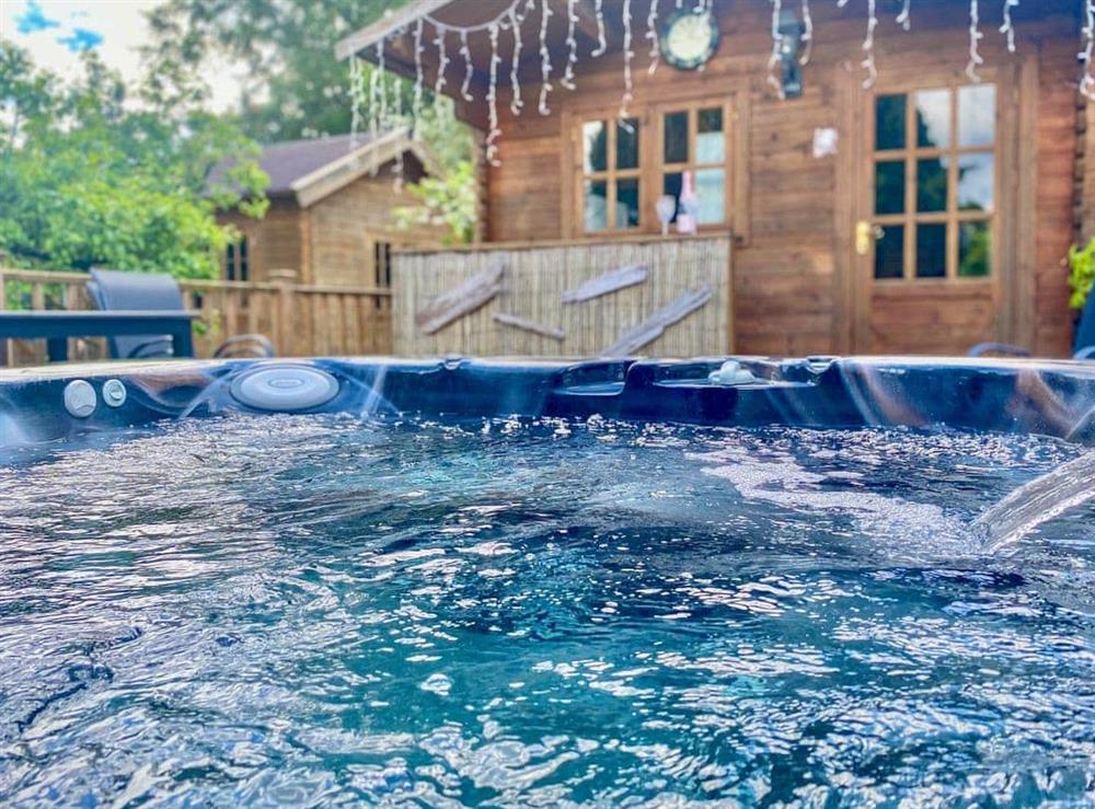 Hot tub at The Cabin in Trowbridge, Wiltshire