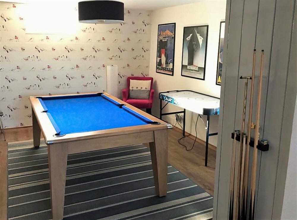 Games room at The Camber in Cowes, Isle of Wight