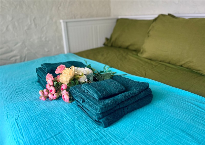 One of the bedrooms at The Captains Nest, Bunbeg