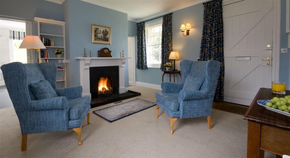 The sitting room at The Captain's Quarter in Roseland, Cornwall