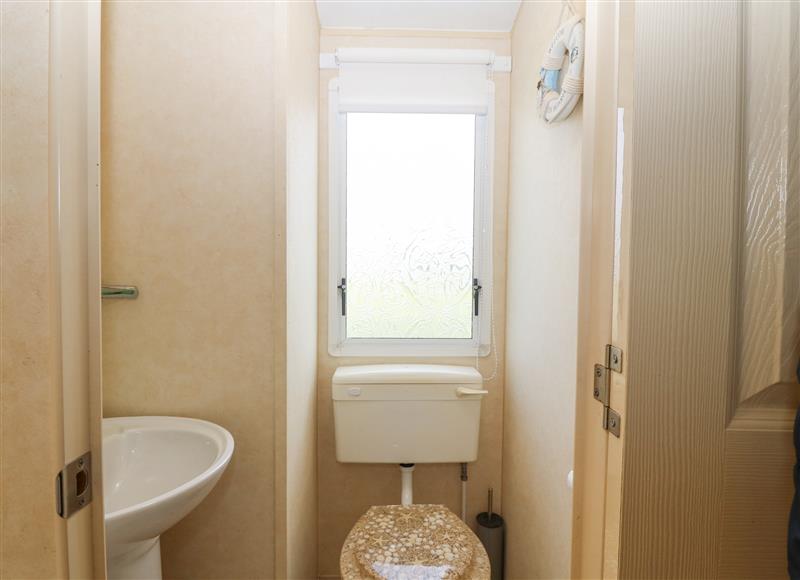 This is the bathroom at The Caravan @ Llettyr Wennol, Cemaes Bay