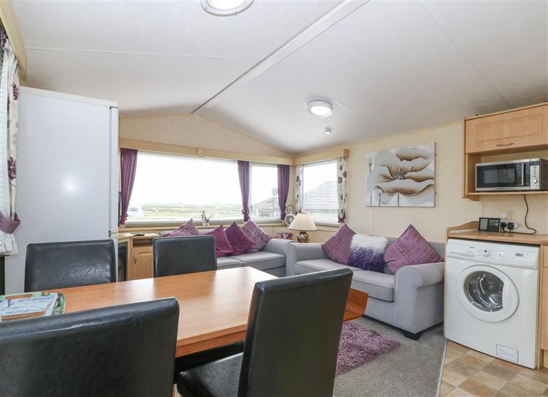 This is the living room at The Caravan @ Llettyr Wennol, Cemaes Bay